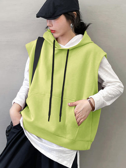 Noble Monk WomenS Sleeveless Casual Hoodie | Women Stylish Hoodie | Hooded Sweatshirt For Women