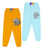 Kyda Kids Cotton Printed Regular Fit Track Pants For Girls (Pack Of 2)