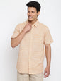 Fabindia Men Cotton Woven Shirt Beige_XS