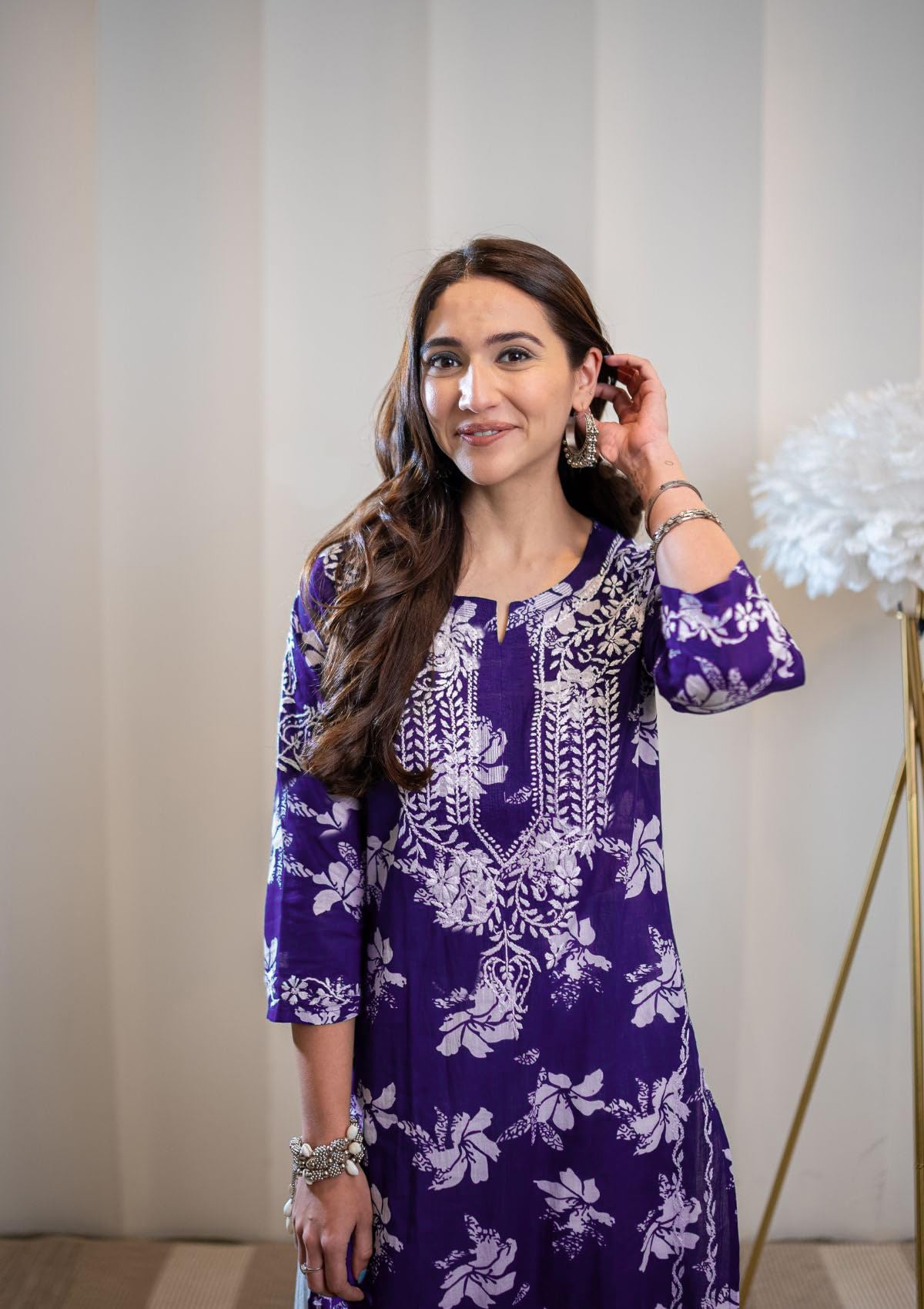 ANNI DESIGNER Women s Kurta, purple, XL