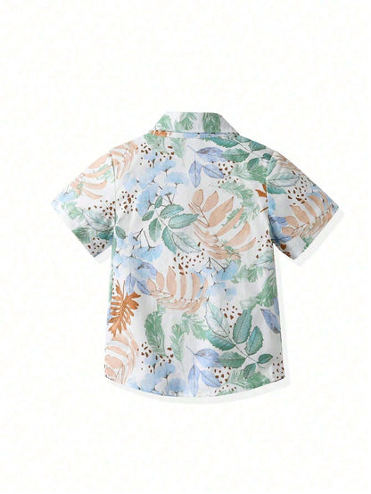 TAGAS Boys Striped Regular Fit Shirt Green