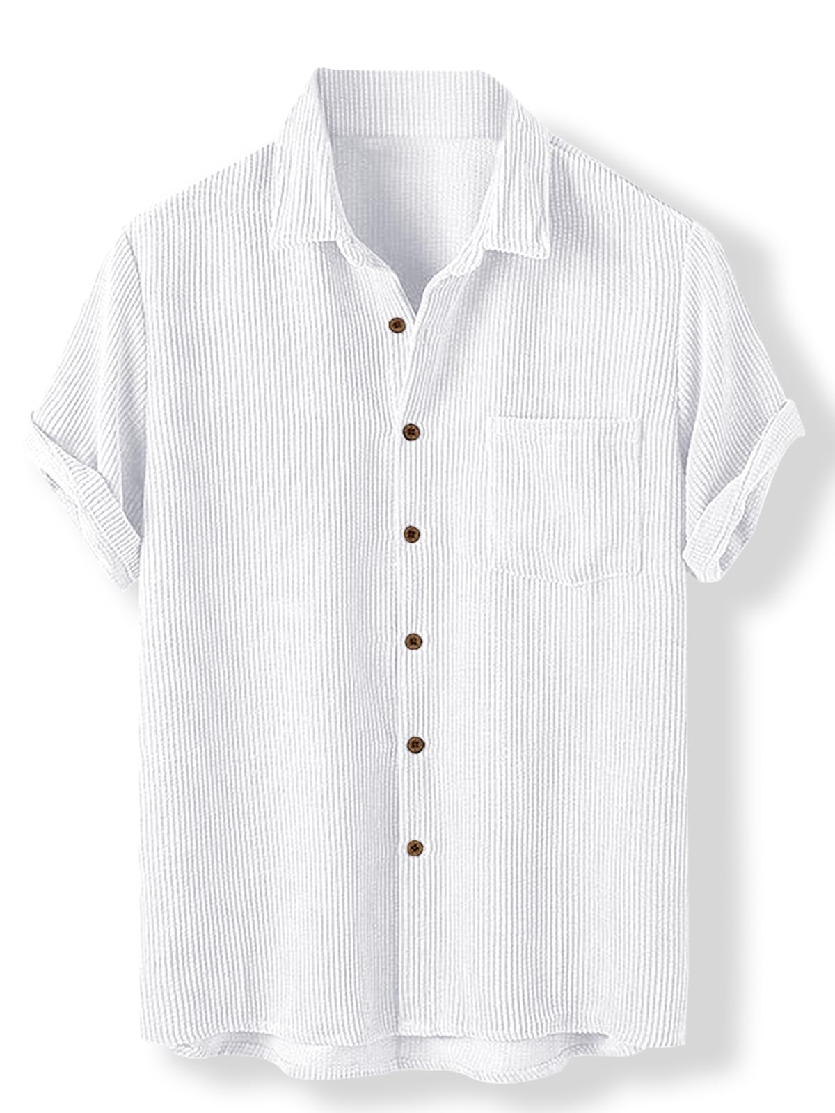 Nobel Monk MenS Solid Casual Shirt |Half Sleeve | Regular Fit |Stylish Shirt For Men White