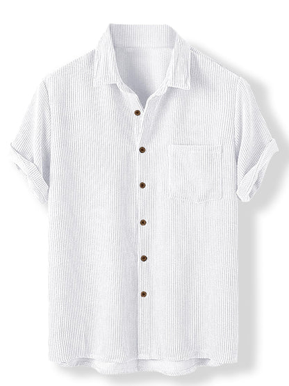 Nobel Monk MenS Solid Casual Shirt |Half Sleeve | Regular Fit |Stylish Shirt For Men White