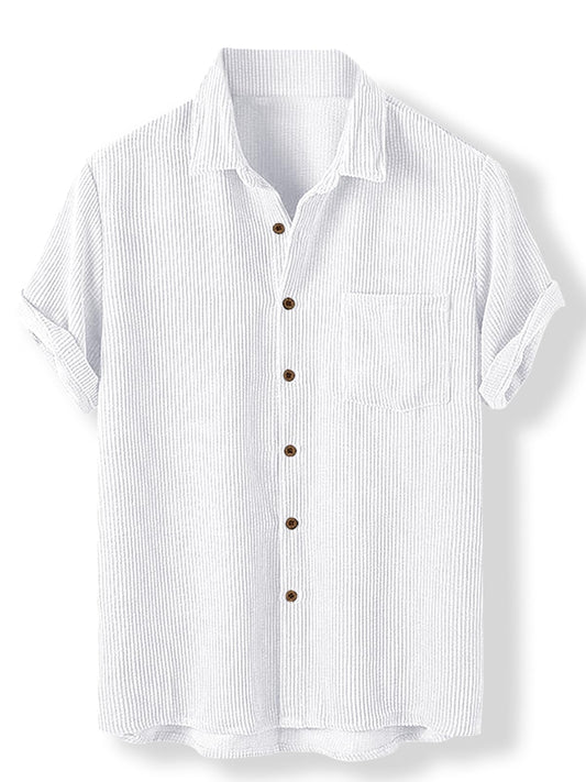 Nobel Monk MenS Solid Casual Shirt |Half Sleeve | Regular Fit |Stylish Shirt For Men White