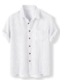 Nobel Monk MenS Solid Casual Shirt |Half Sleeve | Regular Fit |Stylish Shirt For Men White