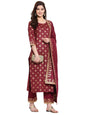 ANNI DESIGNER Women's Straight Cotton Kurta with Palazzo & Dupatta (KPZD-COT-10001-NEW-BLACK)