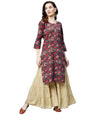 Aarika Women's Grey Color Floral Print Kurti (MY-KURTI-W-SM-7062-GREY-XXL)