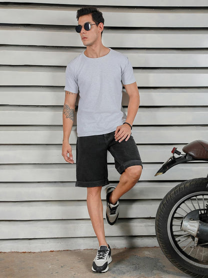 High Star MenS Regular Shorts (Hsmdts2402_Black