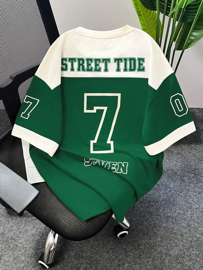 Thalasi Men Cotton Jersey Aesthetic Oversized T Shirt For Mens | Sports Jerseys T-Shirts & Half Sleeve Round Neck Printed Tshirt