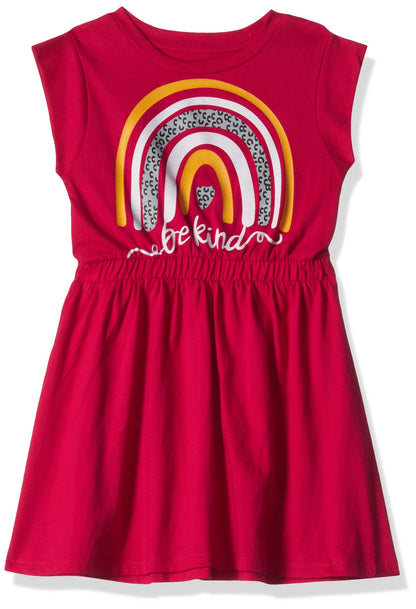 T2F Girls Cotton A-Line Knee-Length Casual Dress