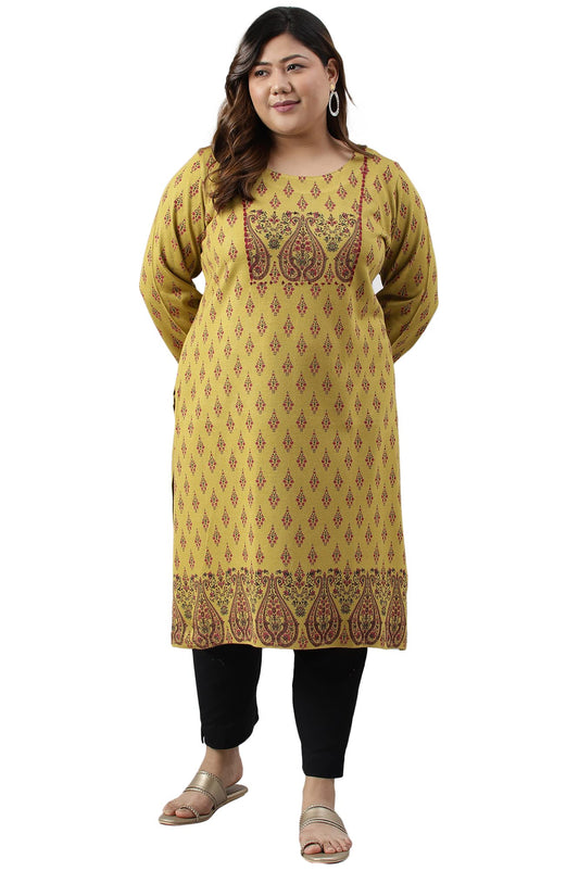 W for Woman Crepe Women Regular Kurta