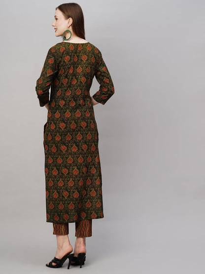 GoSriKi Women's Kurta with Pant Set