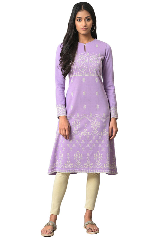 W for Woman Women's Polyester A-Line Regular Kurta
