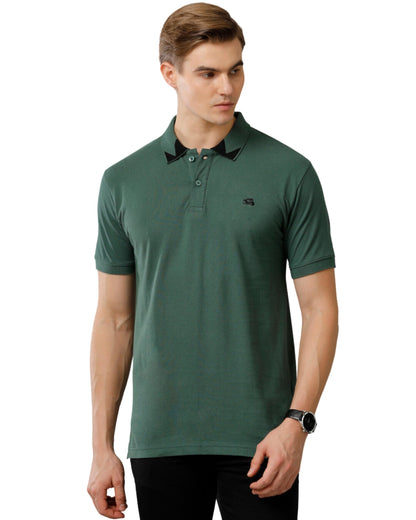 ADRO Premium Cotton Polo for Men (P23-H-PLN_Green)