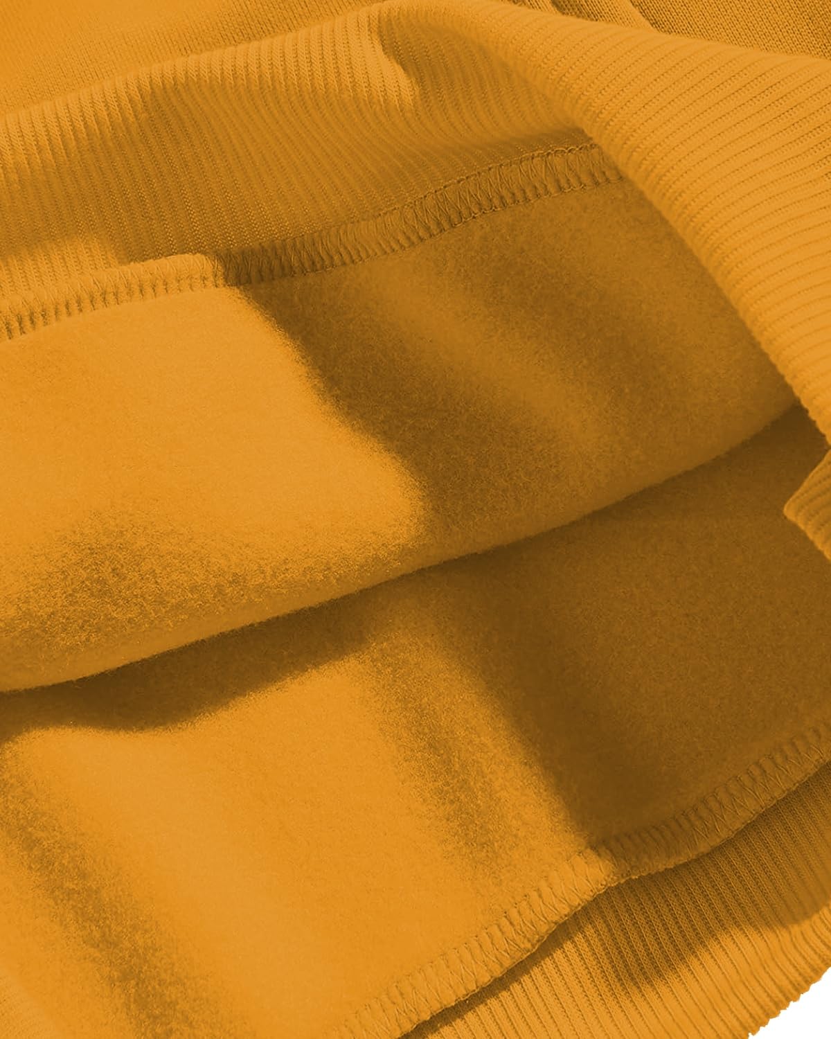 ADRO Men's Cotton Blend Neck Hooded Sweatshirt (H24-DREAM-MU_Mustard