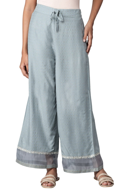 W for Woman W Strechable Parallel Pants for Women | Trousers for Women Blue