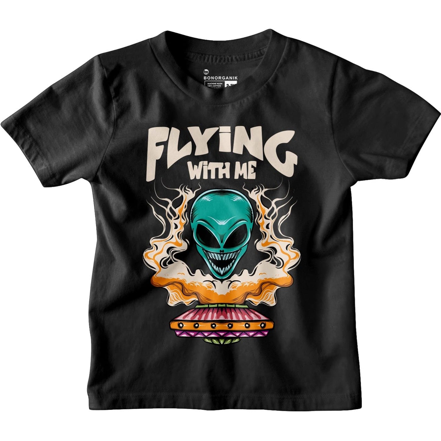 Bon Organik Boys Regular Fit T-Shirt (BON12174_Black