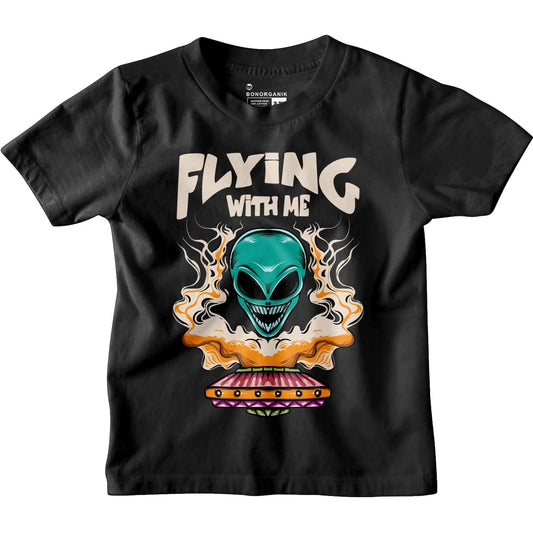 Bon Organik Boys Regular Fit T-Shirt (BON12174_Black