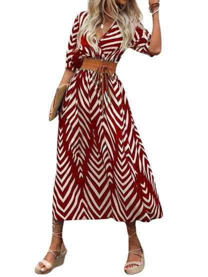 Greciilooks WomenS Rayon Wrap Maxi Dress (Gl-Wd1235_Red