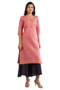 Aurelia Women's Cotton Blend Yarn-Dyed Kurta