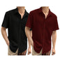 I Enterprise MenS Regular Fit Solid Soft Touch Cotton Casual Shirt Design With Spread Collar & Half Sleeve (Pack Of 2) Color_Bl