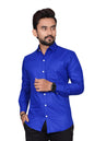 Besix MenS Cotton Blend Solid Shirt With Spread Collared Full Sleeve Button Closure Curved Hem Straight Length And One Pocket |