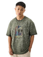 The Souled Store Paisley Mr. Soul Men and Boys Short Sleeve Round Neck Grey Graphic Printed Cotton Oversized T-Shirts