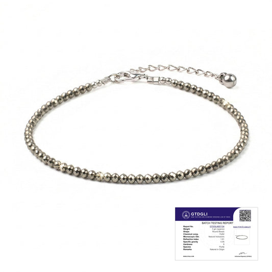 Astrotalk Raw Pyrite Anklet | Stone of Money, Protection & Power | Pyrite Anklet for Women | Best Gift Items | Spiritual Jewellery for Women | Valentine Gift for Girlfriend