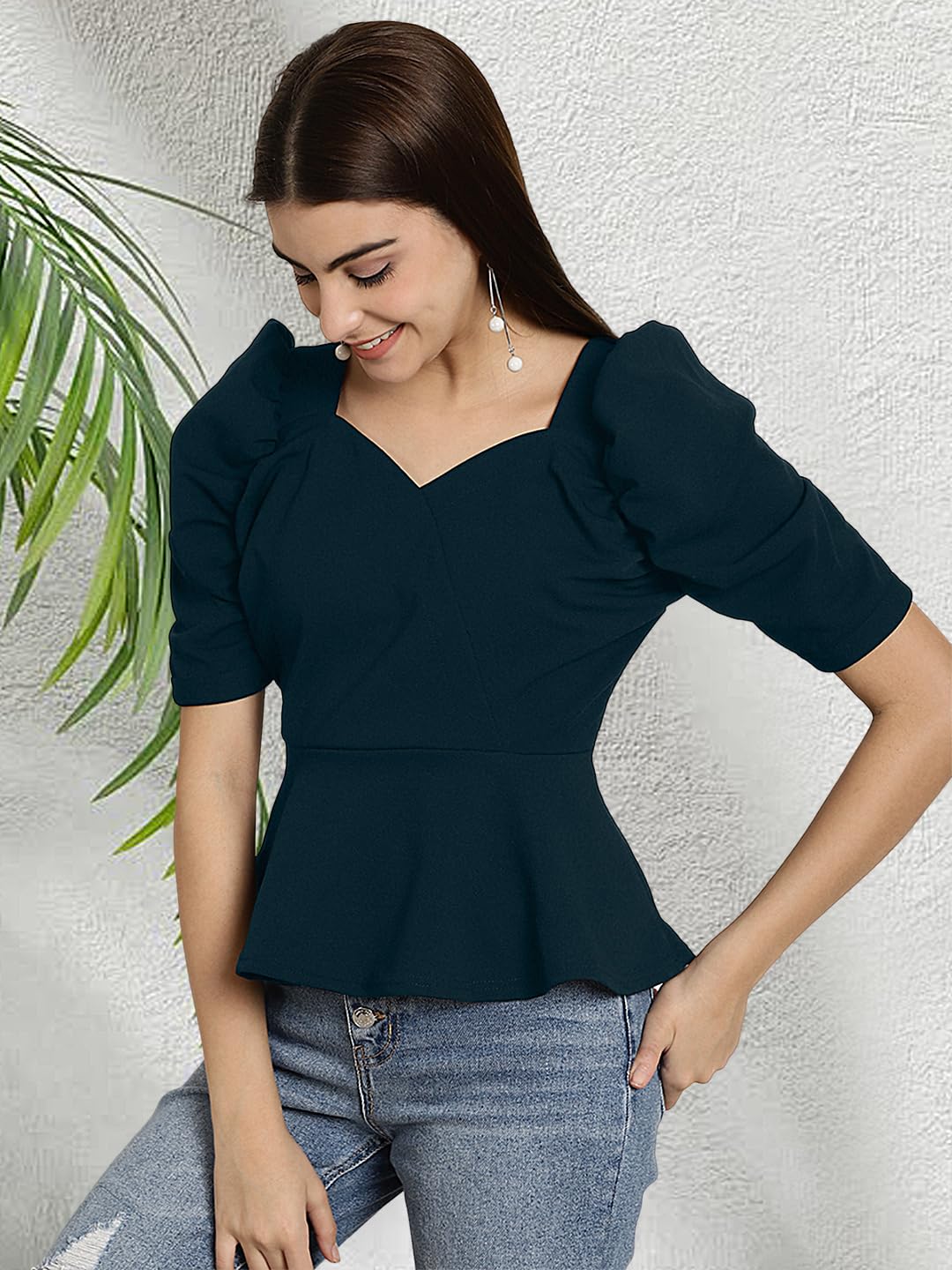 Tee Projekt Solid Stylish Casual Slim Fit Top & Tunic for Women & Girls|| Trendy Western Tops for Women