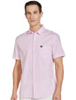 The Indian Garage Co Men Pink Striped Slim Fit Cotton Casual Shirt
