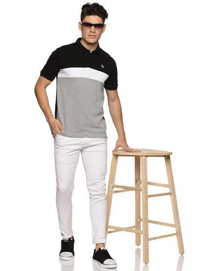 ADRO Premium Polo T-Shirt for Men | PN23-S1-BLWHGR-GR-S Grey