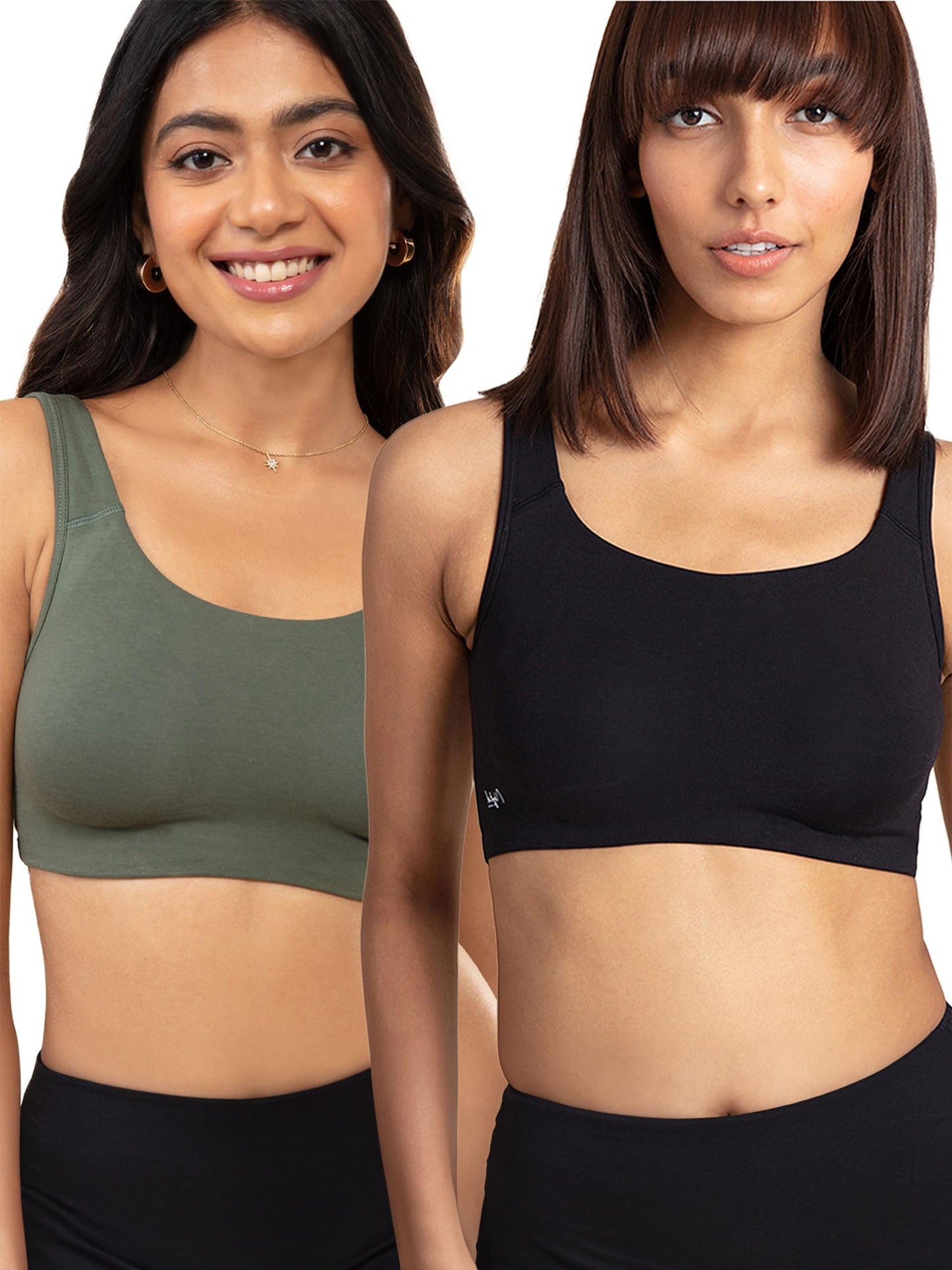 NYKD Soft Cup Easy Peasy Slip On Everyday Bra for Women, Wireless, Full Coverage, Support Shaper, Non Padded Sports Bra- NYB113,