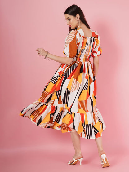 Kzully | Elevated Elegance Redefining Style With The Smocked A-Line Midi Dress