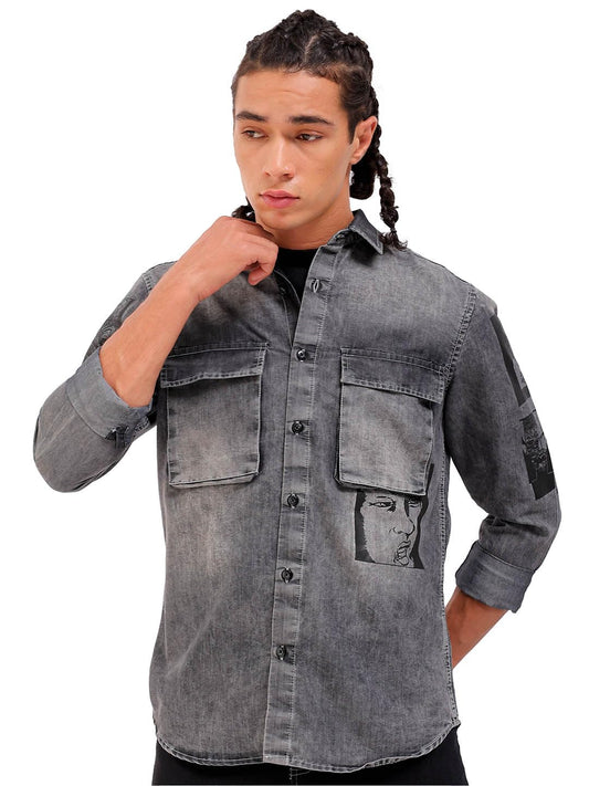 The Indian Garage Co Mens Regular Fit Shirt (0723-CARGDNMSRT-02_Grey