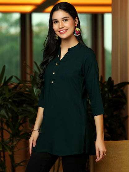 Libas WomenS Viscose Rayon Straight Kurtis (29290I_Green