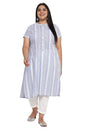 Aurelia WomenS Cotton Regular Kurta (21Aua12365Ss-702181_Blue_Xs), Regular Fit