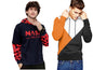 Noble Monk Men Stylish Printed T-Shirt (Pack Of 2) | Full Sleeve | Hooded Neck | Combo Hoodies For Men