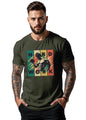 Peppyzone Mens Regular Fit T-Shirt (PZ-GYM133_Olive3