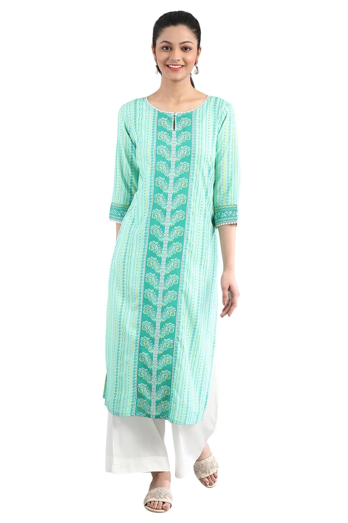 Aurelia Women's Viscose Printed Regular Kurta