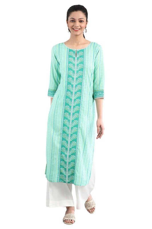 Aurelia Women's Viscose Printed Regular Kurta