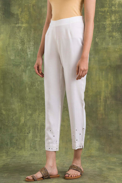 Folksong Strechable Slim Pants for Women | Trousers for Women | W for Woman