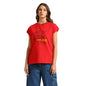 Pepe Jeans WomenS Floral Oversized Fit T-Shirt (Pl505925_Red