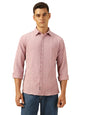 Dennis Lingo Men Regular Fit Cotton Solid Full Sleeves Spread Collar Shirt Pink