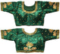 Pujia Mills WomenS Multicolor Phantom Silk Heavy Elephant Gold Thread Embroidery Sequins Zari Work Half Sleeves Readymade Saree