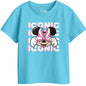 Bon Organik Girls Regular Fit T-Shirt (BON11426_Sky Blue
