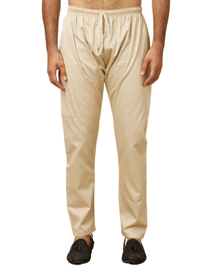 Manyavar Natural Cotton Plain Pyjama