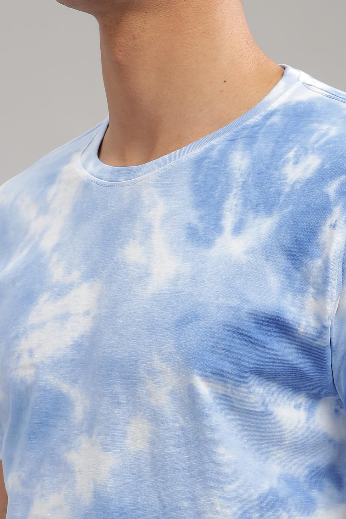 ADRO Mens Tie & Dye Regular Fit Cotton T-Shirt (TYE-01-SKY)