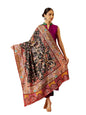 Pashmoda Women Bahaar Fine Wool Fabric Pashmina Kalamkari Embroidered Shawl, Stole and Wrap, Sustainable and Natural Fabric, Her