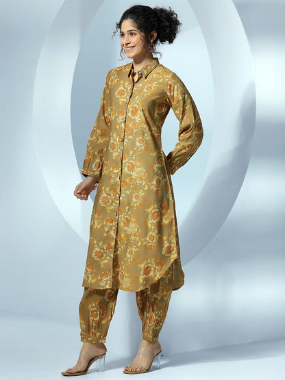 Libas WomenS Silk Blend Co-Ord Set (27804
