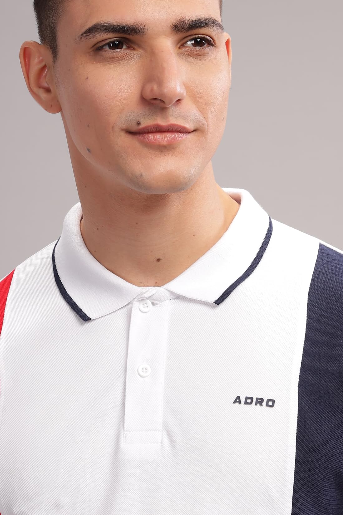 ADRO Regular Fit Polo Tshirt in 100% Cotton Multi Color Polo Also in Plus Size_PN24-L1-RDWHNB